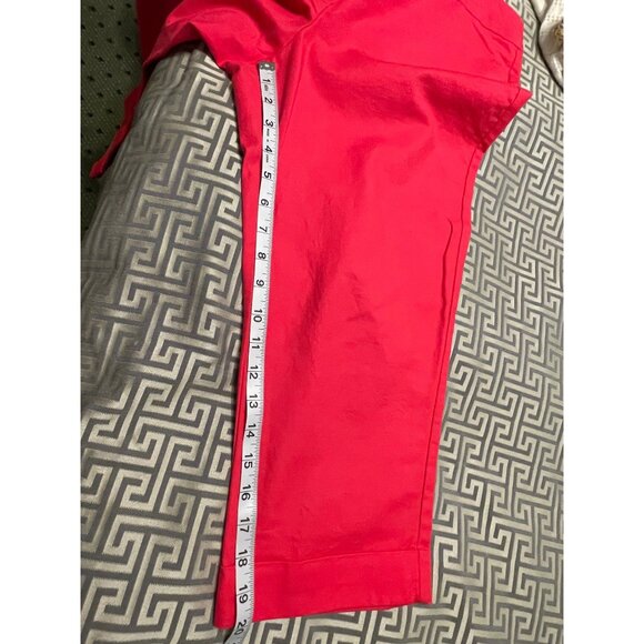 Ann Taylor Womens Signature Petite Pink Capri Pants 12P Cotton Blend Stretch - Picture 5 of 7